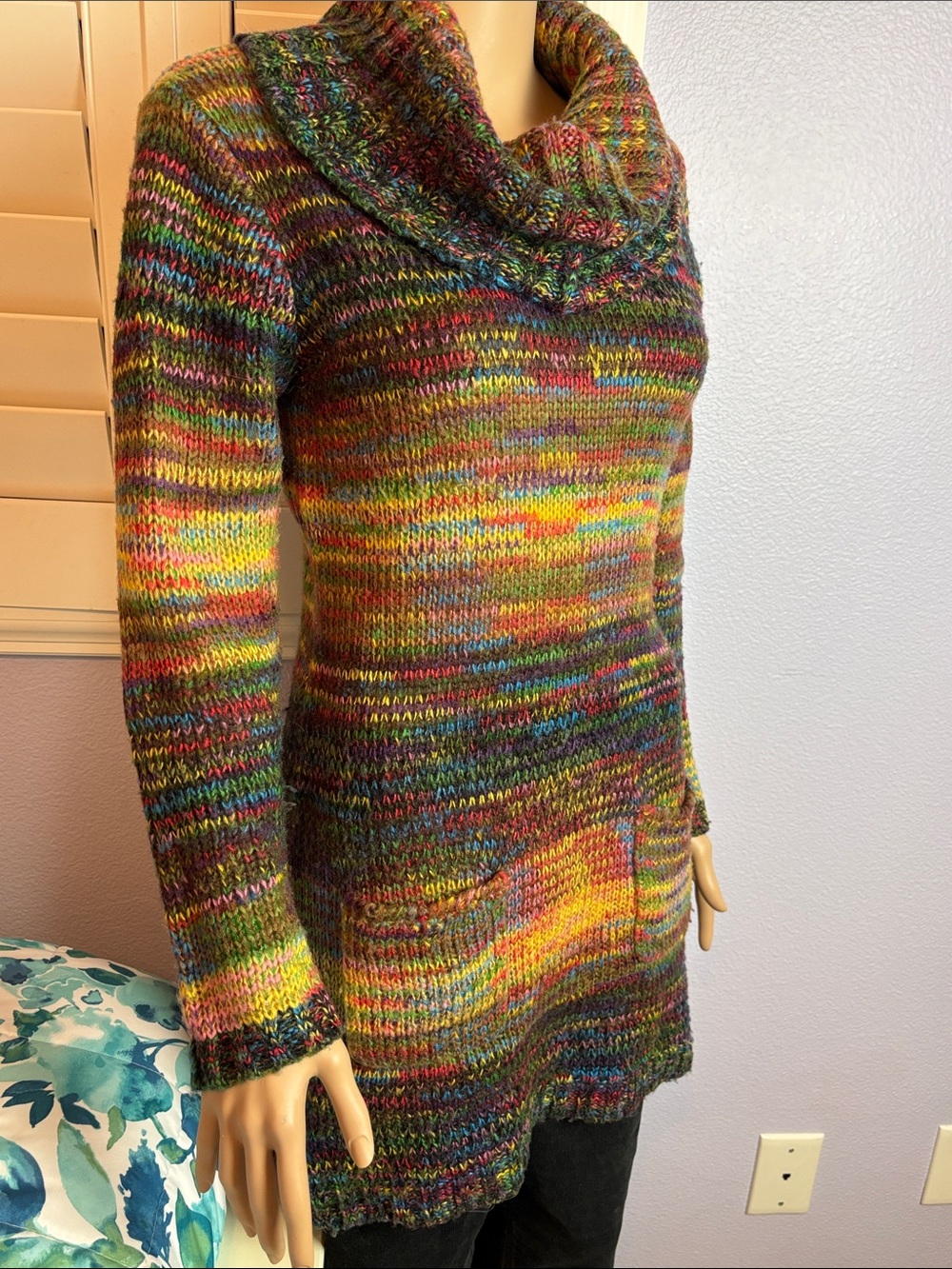Ultra Flirt Multicolor Knit Turtleneck Sweater